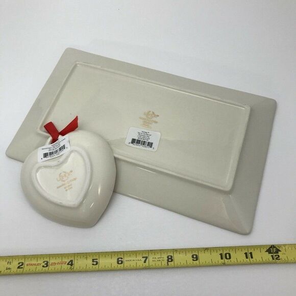 Lenox Holiday Sentiment Pair Tray and Trinket Dish - Picture 2 of 12